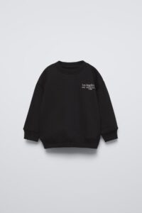 سویشرت با طرح شعار刺 برند Zara